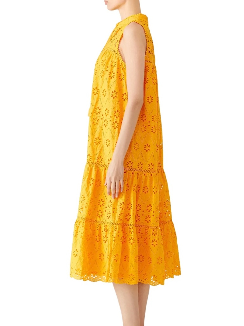 Kate Spade Yellow Eyelet Patio Dress XS MSRP $478 - Picture 7 of 10